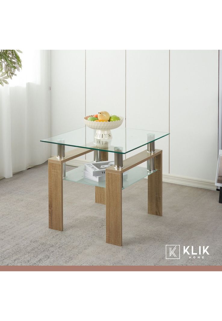 Mesa lateral moderna madera y vidrio-1