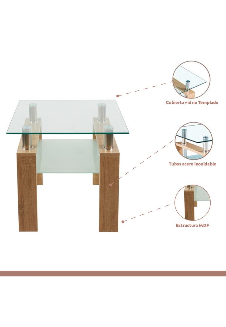 Mesa lateral moderna madera y vidrio-2