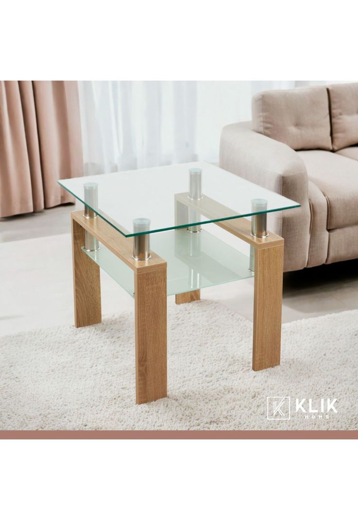 Mesa lateral moderna madera y vidrio-7