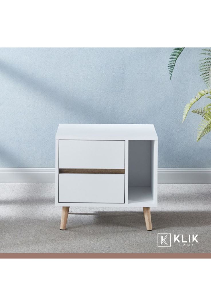 Pack de 2 Veladores Nordic Elegance Blanco-1