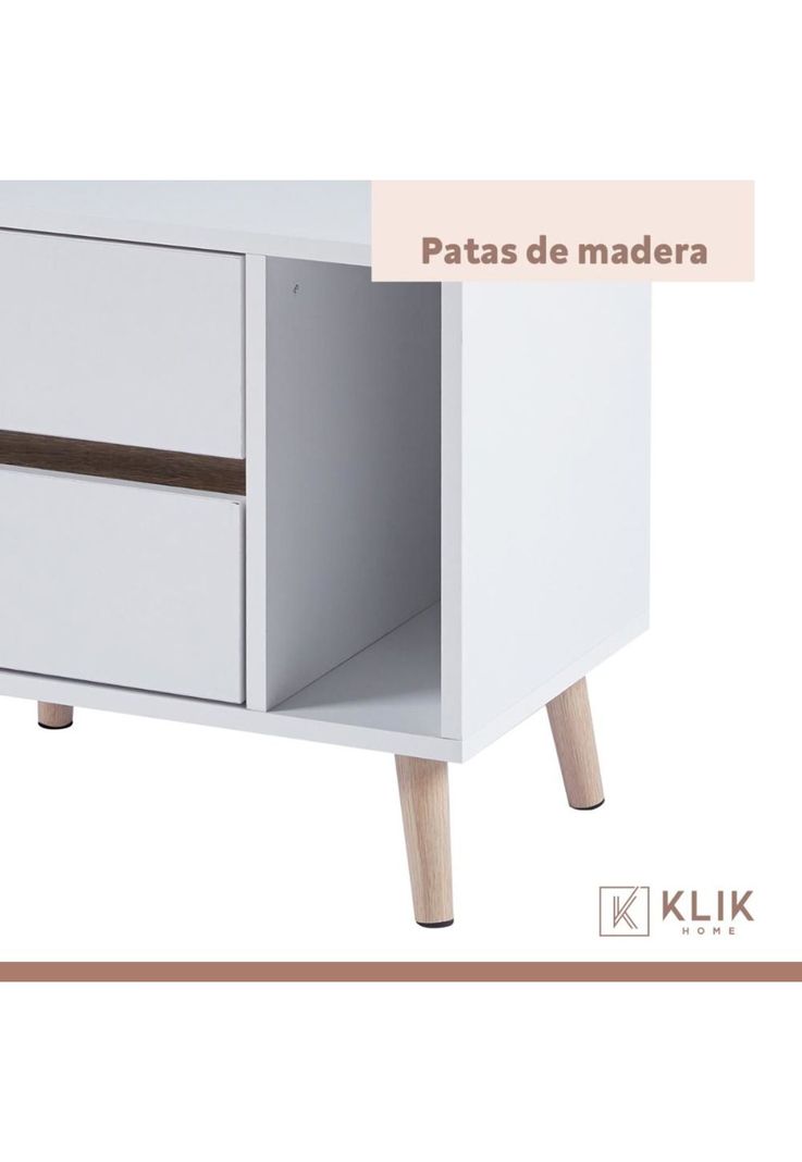 Pack de 2 Veladores Nordic Elegance Blanco-4