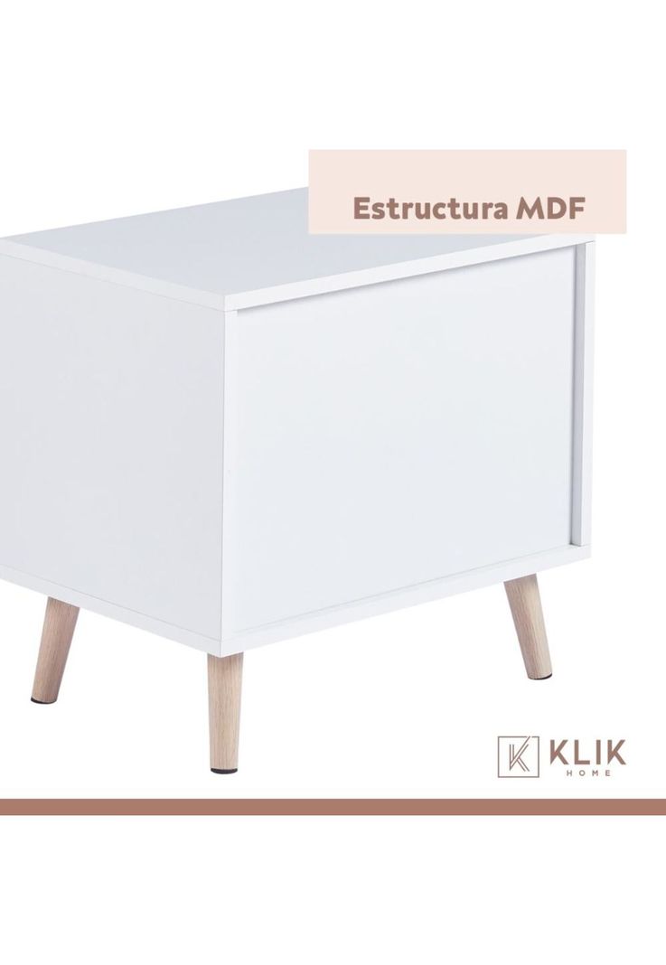 Pack de 2 Veladores Nordic Elegance Blanco-6