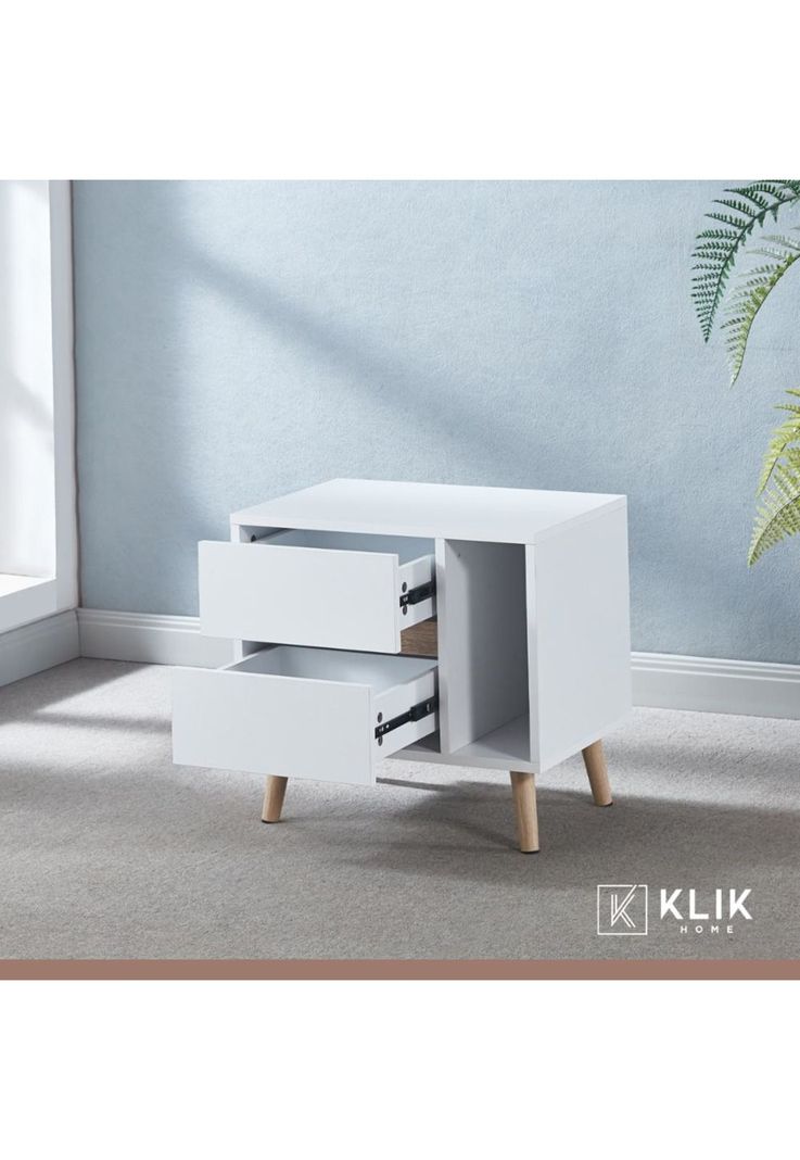 Pack de 2 Veladores Nordic Elegance Blanco-7