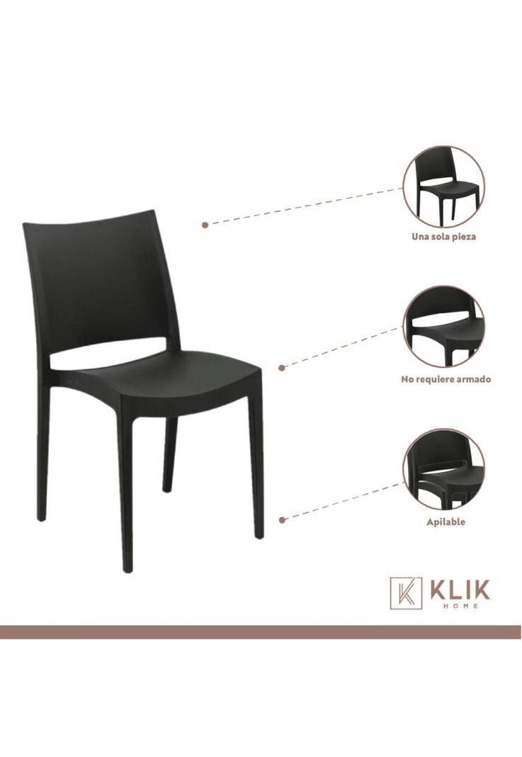 Comedor Eames 100cm redonda Negra + 4 Sillas tipo Restaurante-2
