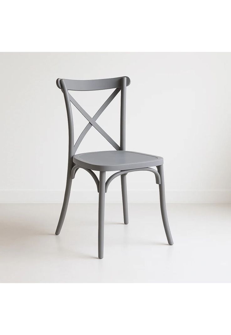 Silla Crossback Danubio de Terraza Exterior o Comedor - Gris-0
