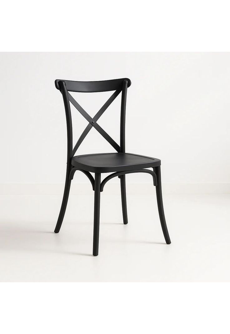 Silla Crossback Danubio de Terraza Exterior o Comedor - Negra-0