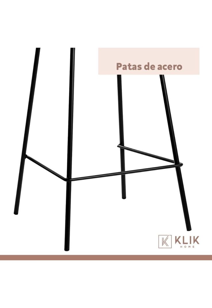 Pack de 4 Taburetes Piso Bar Tropea Alto - Negro-7