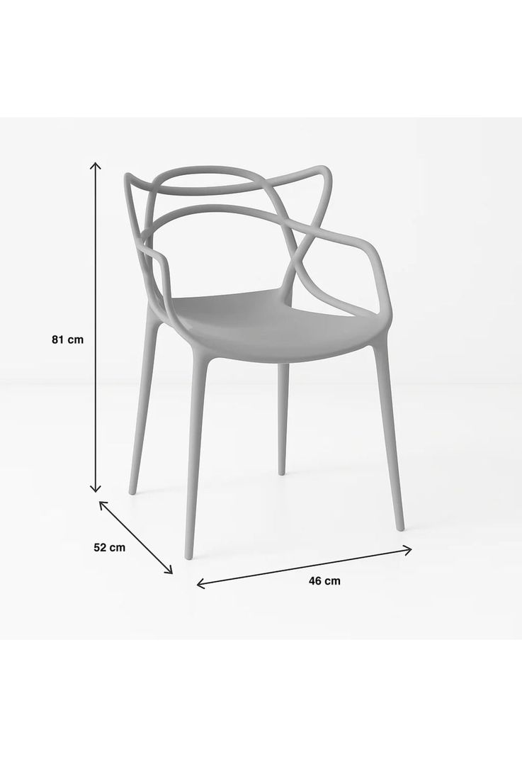 Silla de Terraza o comedor Master - Gris-3
