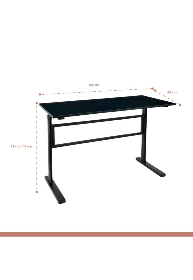 Escritorio de trabajo con altura regulable standing desk - Negro-3