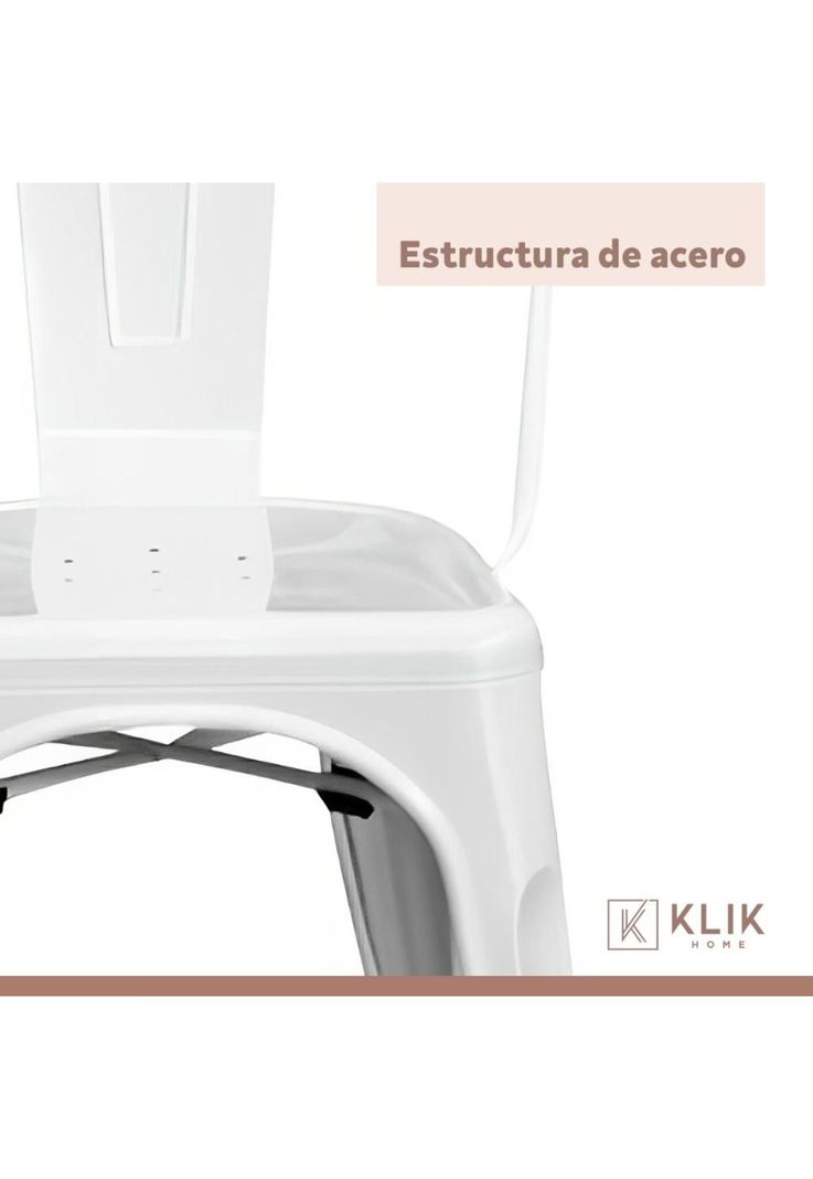 Pack de 4 sillas Tolix Blancas-4