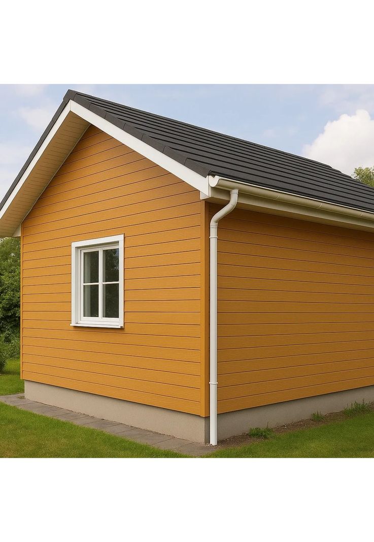 Pack de 5 Revestimientos Siding Plano WPC exterior Color Madera Clara-1