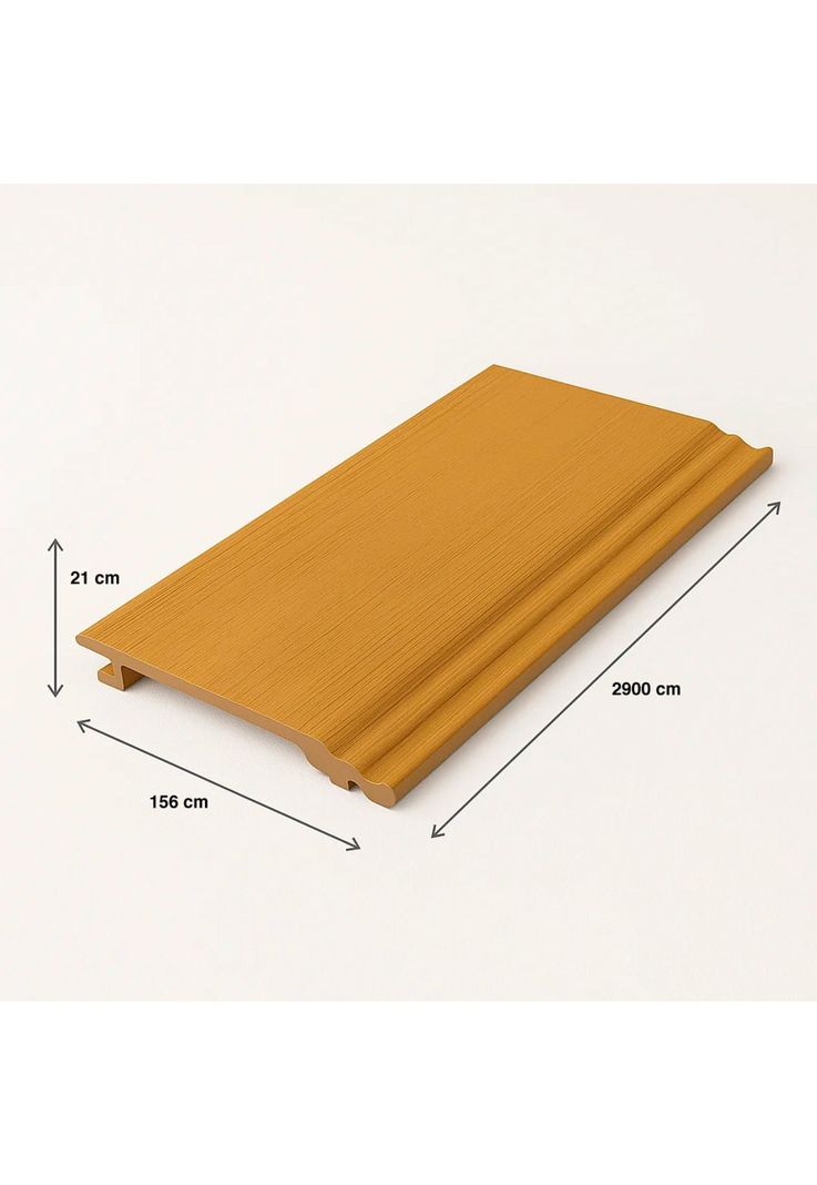 Pack de 5 Revestimientos Siding Plano WPC exterior Color Madera Clara-3