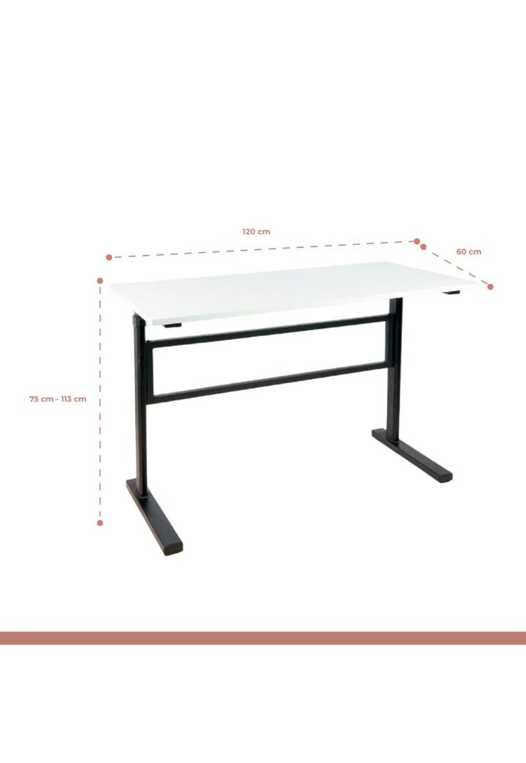 Escritorio de trabajo con altura regulable standing desk - Blanco-3