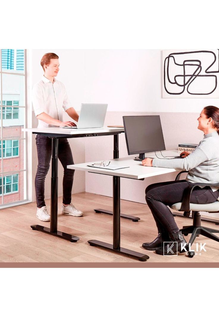 Escritorio de trabajo con altura regulable standing desk - Blanco-7