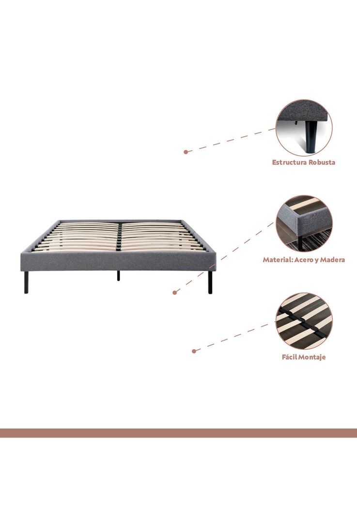 Cama Europea - 2 Plazas-3