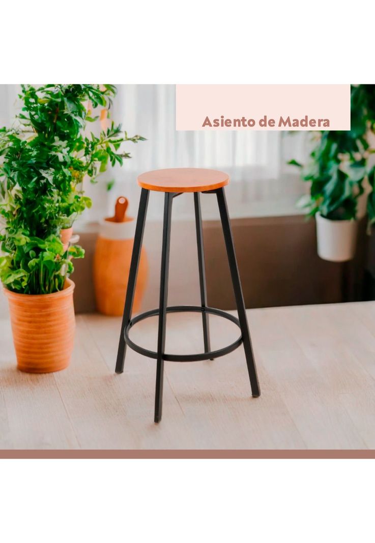 Piso taburete de bar elipse industrial-4