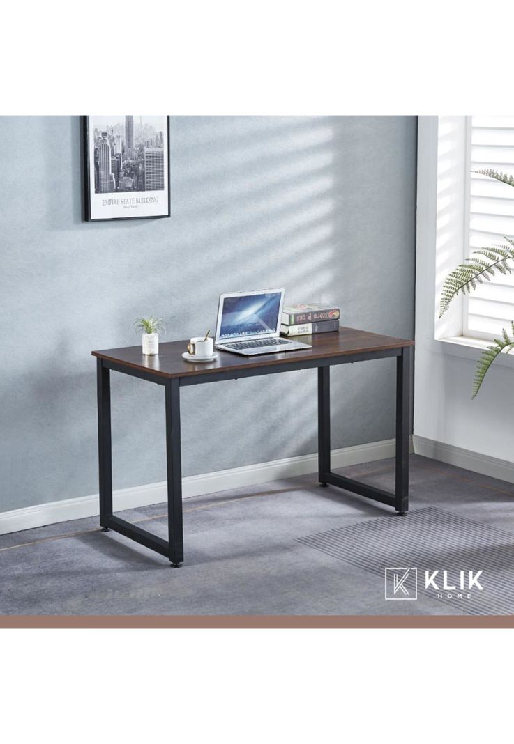 Escritorio Industrial Home Office - Madera Oscura Walnut-1