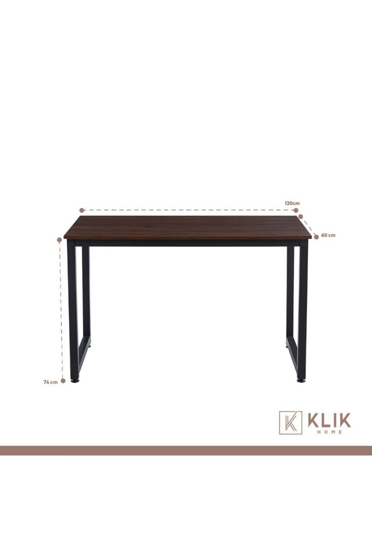 Escritorio Industrial Home Office - Madera Oscura Walnut-3