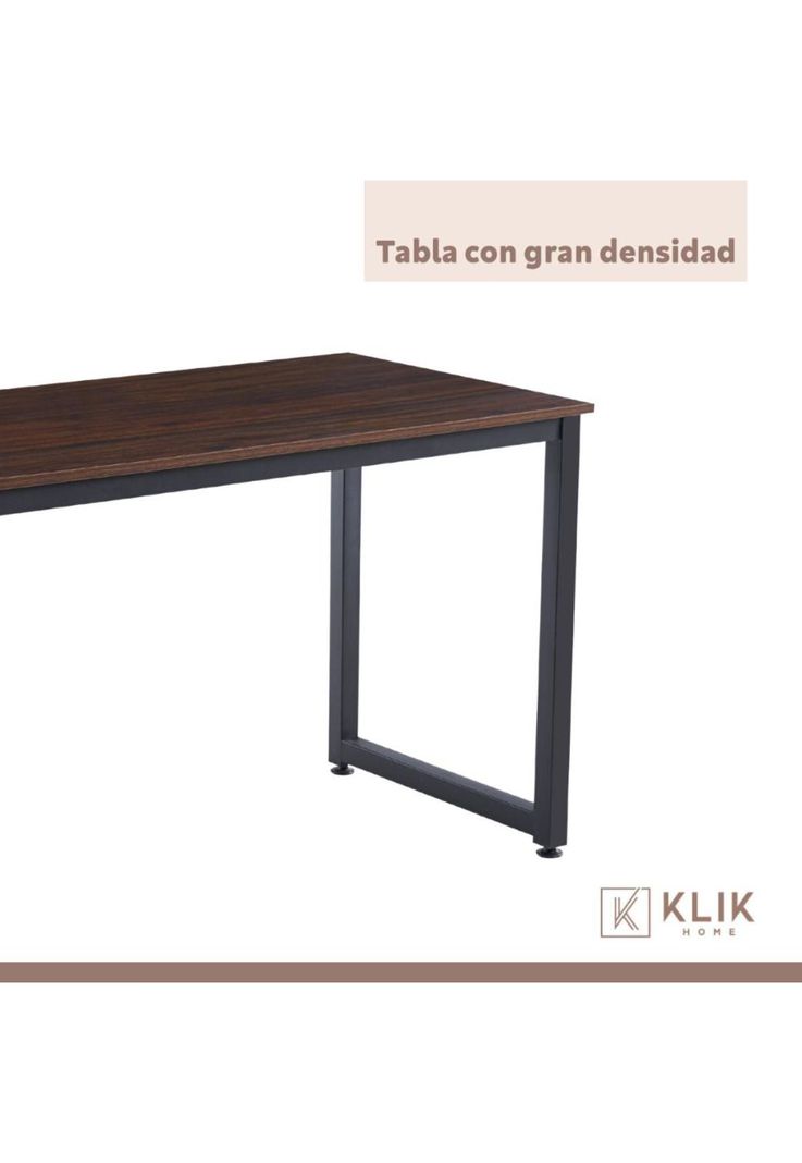 Escritorio Industrial Home Office - Madera Oscura Walnut-5