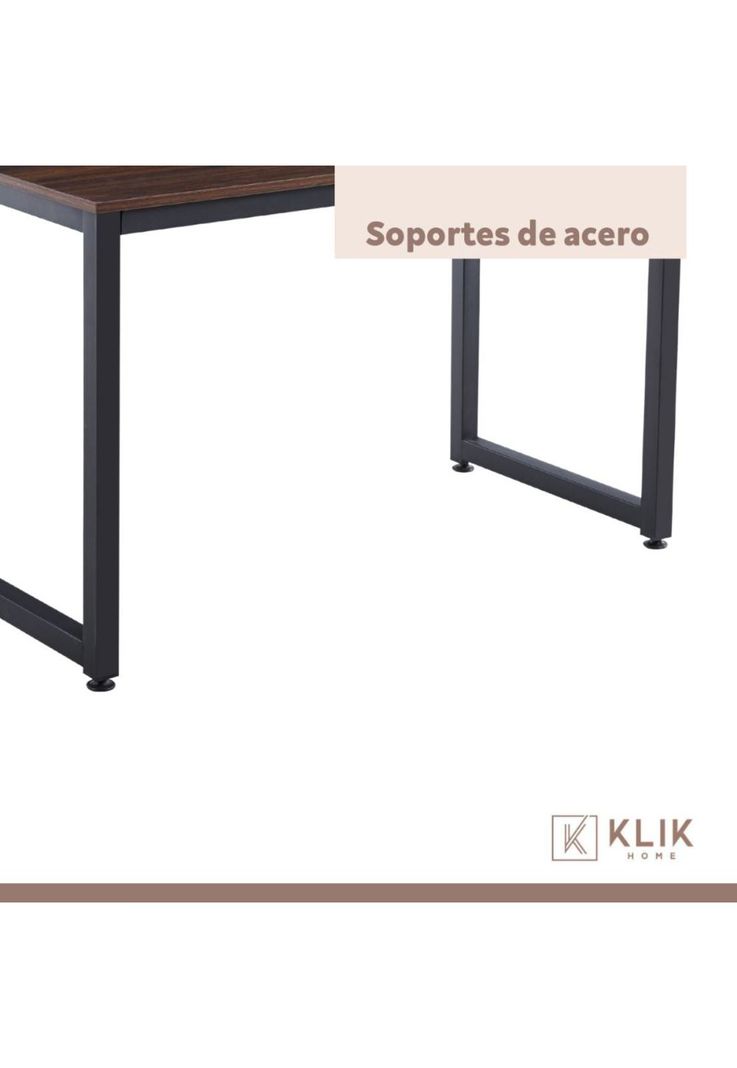 Escritorio Industrial Home Office - Madera Oscura Walnut-6