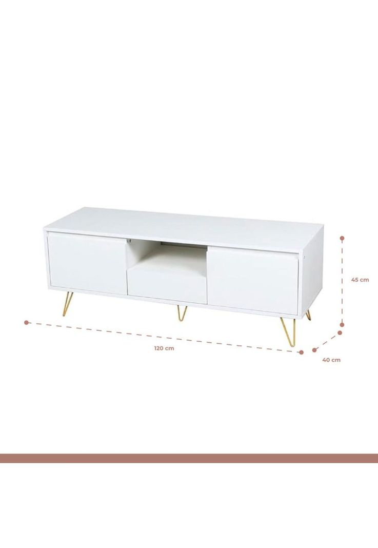 Rack de TV o Buffet con Cajones Simply White-3