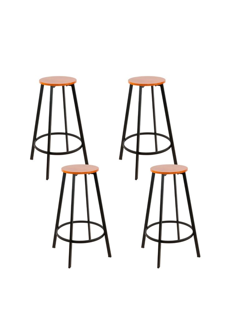 Pack de 4 Pisos taburete de bar elipse industrial-0