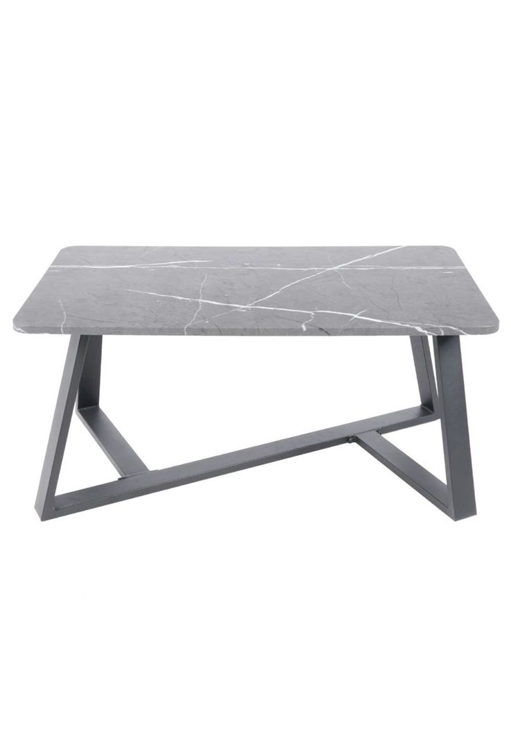 Mesa de centro marmol MDF Gris 100x50-0