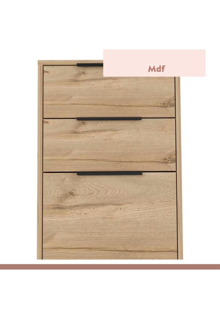 Cómoda 3 cajones metal y madera MDF-4