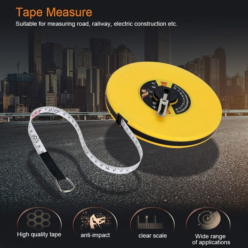 Huincha Medir 50 Metros Fibra Vidrio Cinta Metrica - Norplat-4