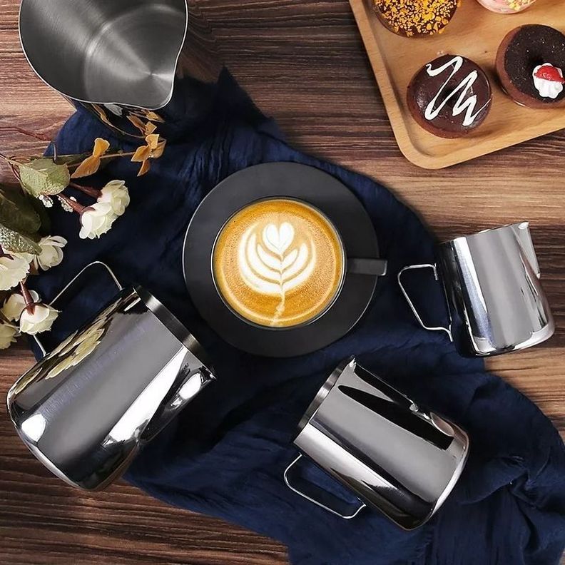 Jarra Para Texturizar Leche 350ml Espuma Latte Barista Norplat-2