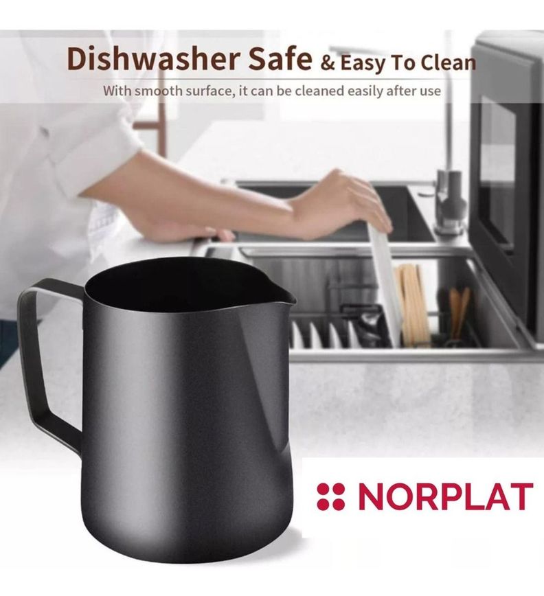Jarra Para Texturizar Leche 350ml Espuma Latte Barista Norplat-5