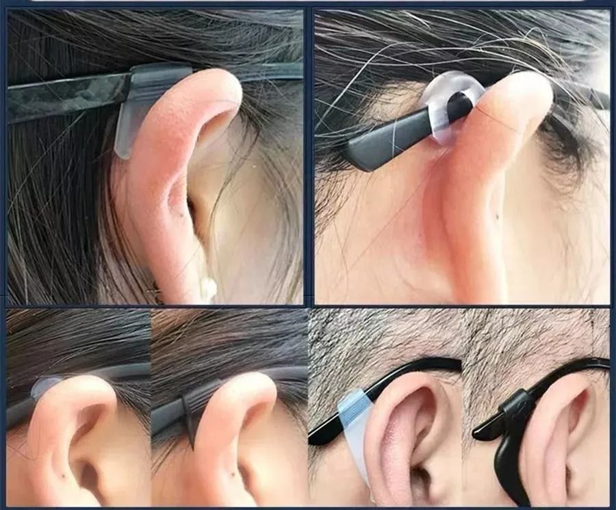 Set De Ganchos Anticaída Para Lentes Y Gafas Blanco Y Negro - Norplat-1