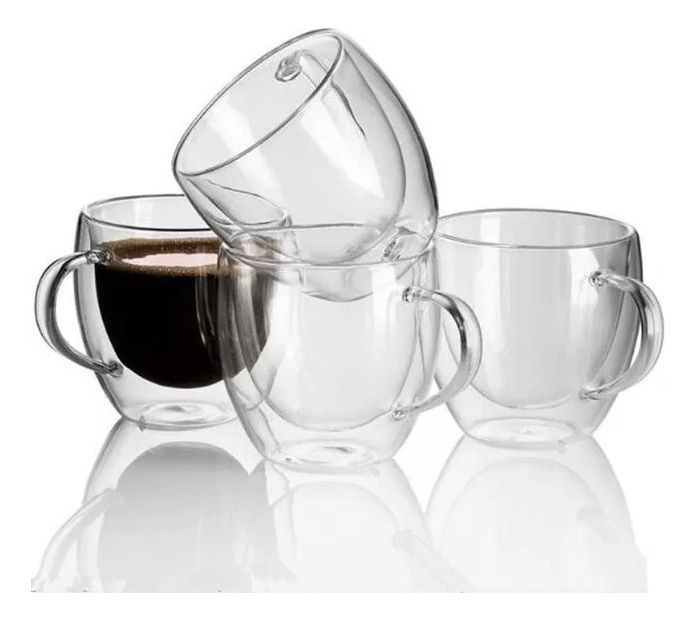 Taza Cafe Espresso Doble Pared 80ml Frio Caliente - Norplat-4