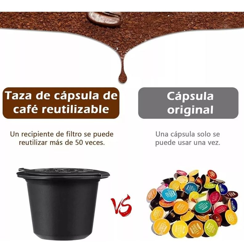 6 Capsulas Cafe Reutilizable Para Cafetera Nespresso Norplat-2
