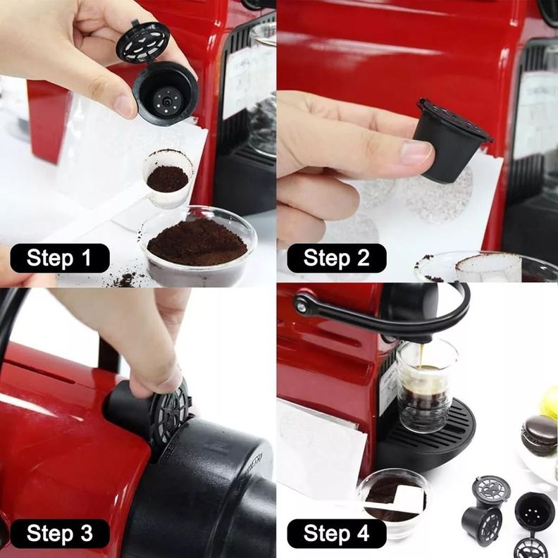 6 Capsulas Cafe Reutilizable Para Cafetera Nespresso Norplat-5