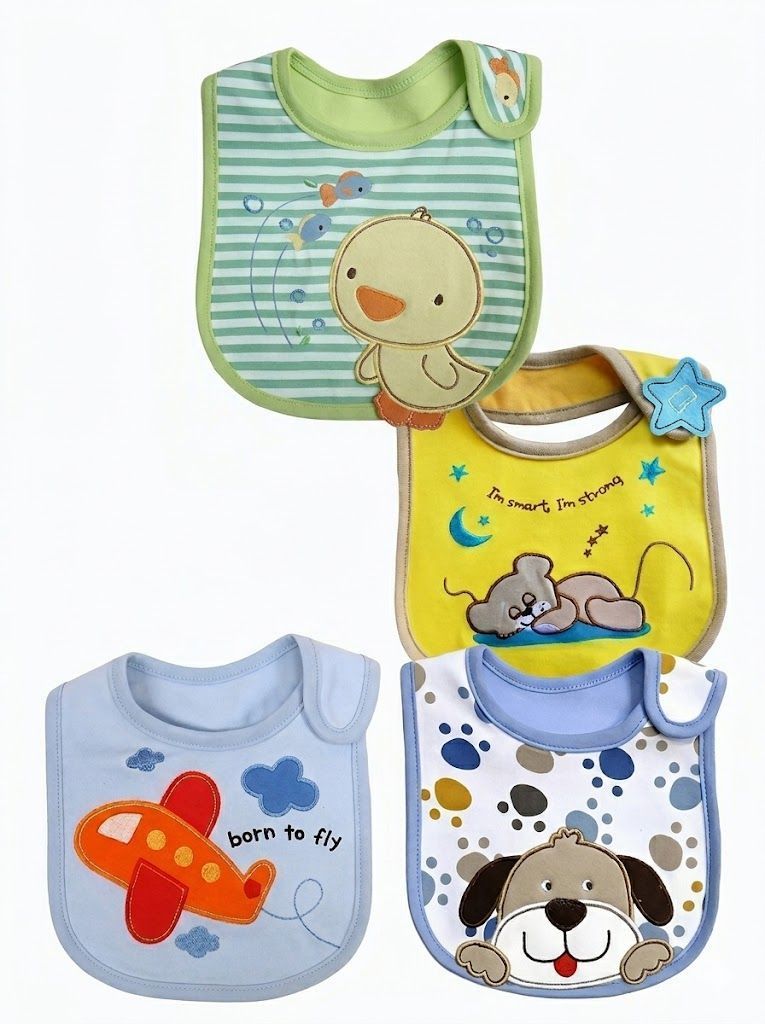 Pack 3 Baberos Impermeables Bebés Varios Diseños Infaltable - Norplat…