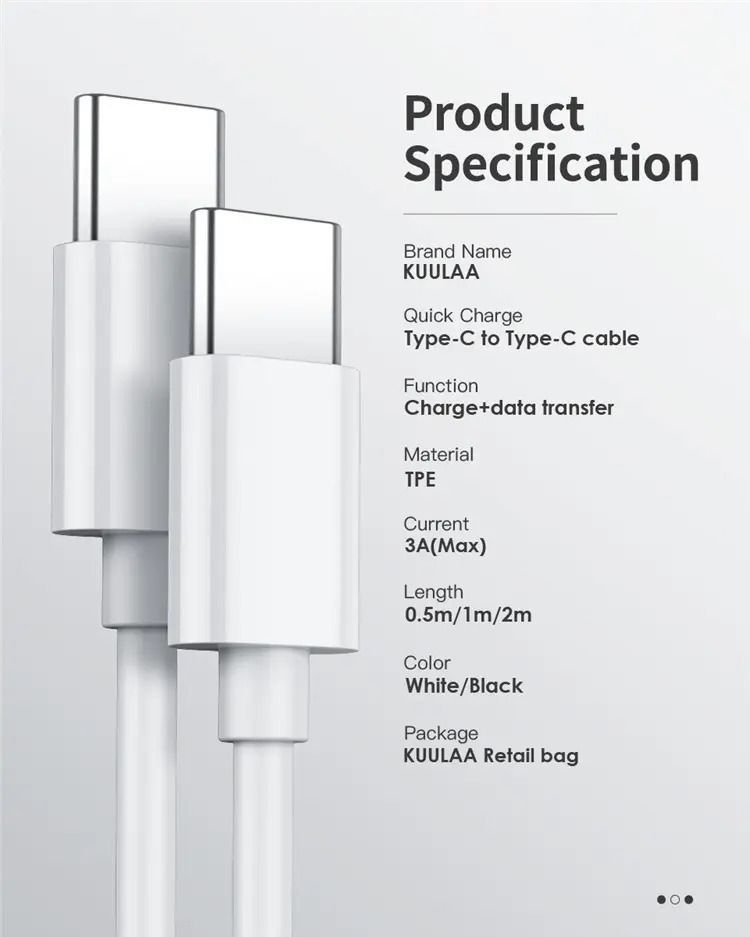 Cable Tipo C A C - Usb C Usbc - Carga Rápida 60w - Norplat-4