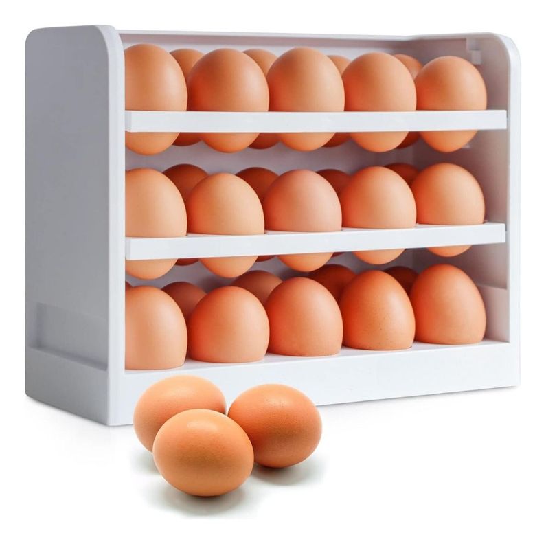 Organizador De 30 Huevos Caja Huevera Refrigerador - Norplat-0