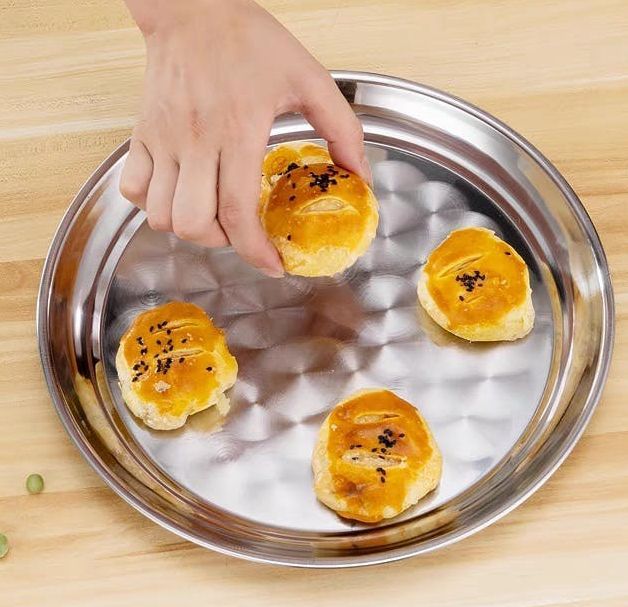 Bandeja Metalica Redonda 40cm Acero Inoxidable - Norplat-2