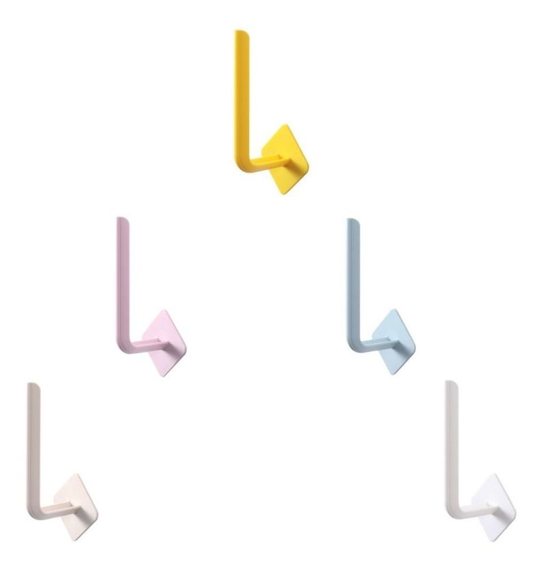 Pack 5 Ganchos Xl Autoadhesivos Ideal Cocina Tablas Paños - Norplat-0