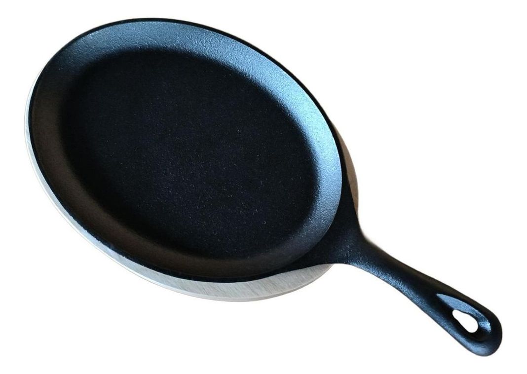 Sarten Hierro Fundido 24.5 Cm Con Base Madera - Norplat-3