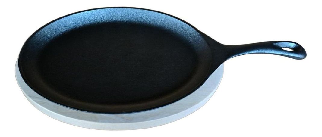 Sarten Hierro Fundido 24.5 Cm Con Base Madera - Norplat-5