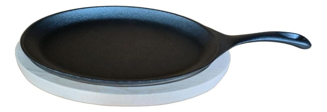 Sarten Hierro Fundido 24.5 Cm Con Base Madera - Norplat-6