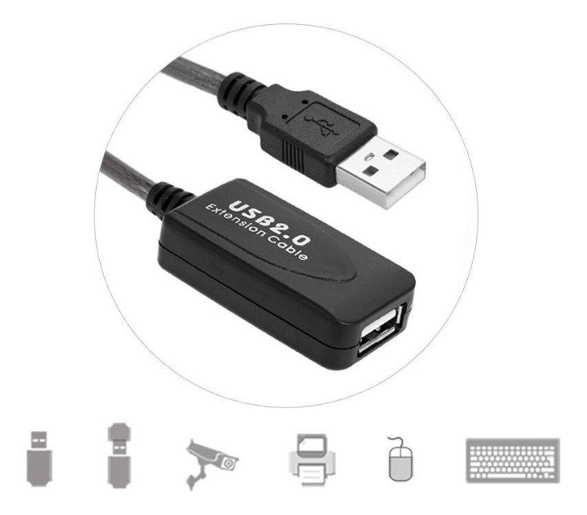 Extension Cable Usb A Usb 10m Blindado Sin Perdida - Norplat-2