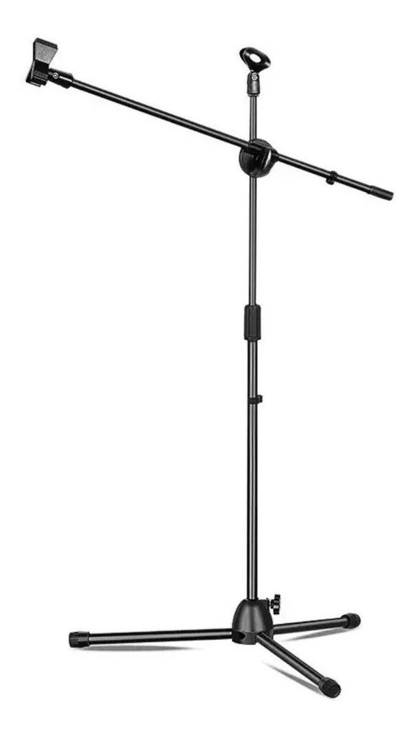 Soporte Pedestal De Micrófono Con Boom Metálico / Atril - Norplat-1