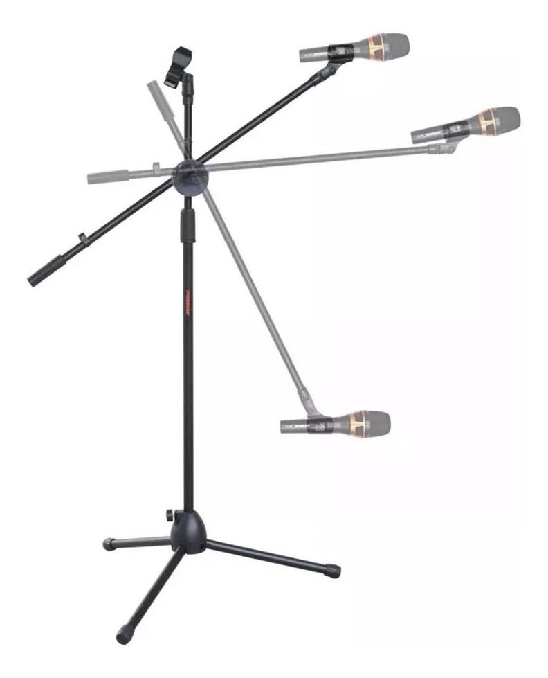 Soporte Pedestal De Micrófono Con Boom Metálico / Atril - Norplat-2