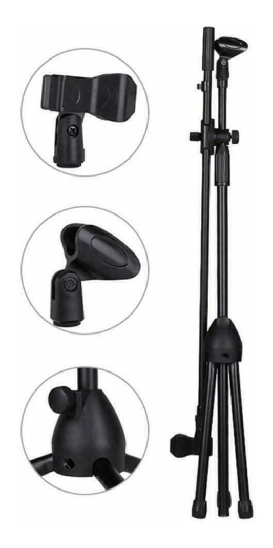 Soporte Pedestal De Micrófono Con Boom Metálico / Atril - Norplat-3