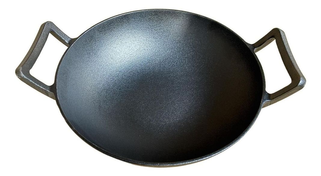 Wok De Hierro Fundido 32 X 9 Cm Redondo - Norplat-5