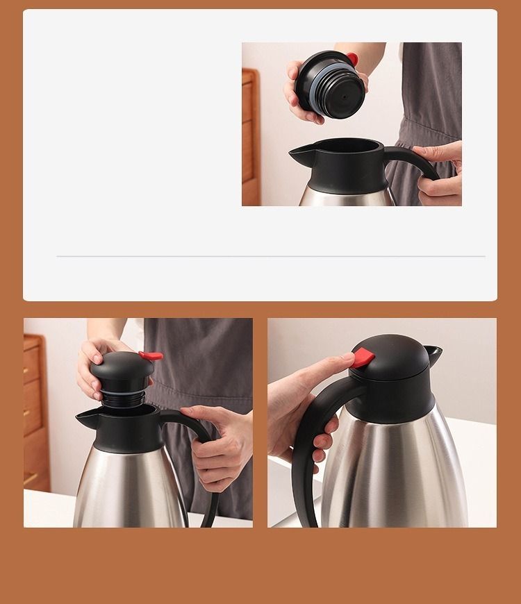Jarra Térmica Acero Inox 2lts Conserva Caliente Frio - Norplat-4