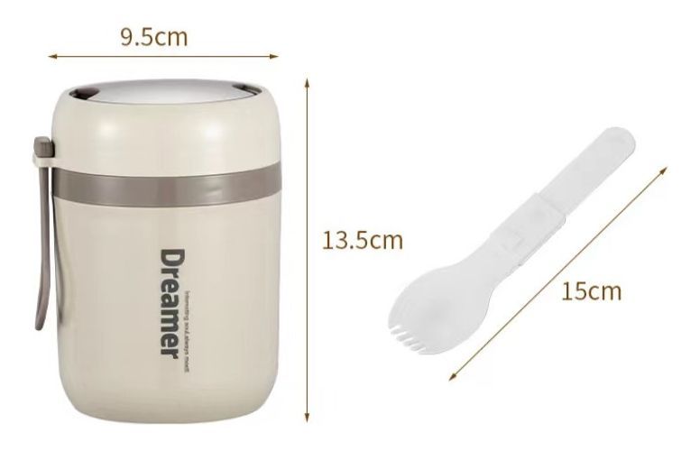 Termo Comida Acero Inoxidable 500ml Con Cuchara - Norplat-1